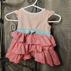 Circo Peach and Coral Ruffle Dress